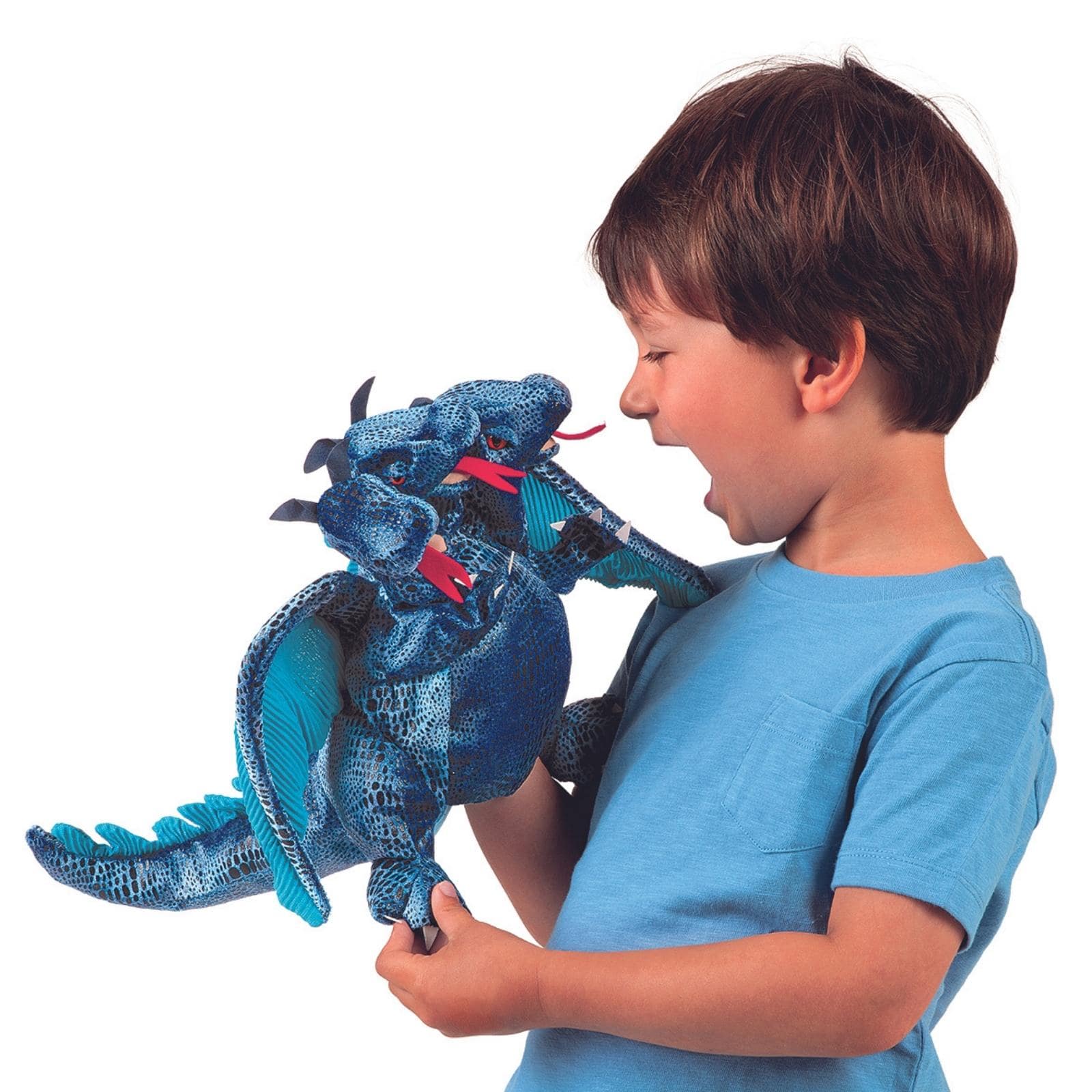 Blue Three-Headed Dragon